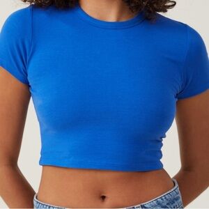 (3 for 15) Cotton On Micro Crop Tee / Pacific blue / size M